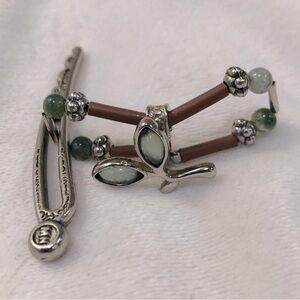 Lilla Rose Super Cute Small Green Leaf 🍃 Motif Flexi Clip Mini